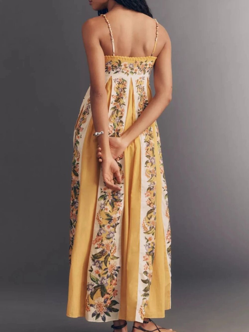 New Farm Rio Sand Hilo Sleeveless A-Line Maxi Dress by Anthropologie - Picture 2 of 8